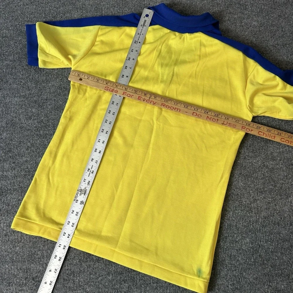 Vintage San Diego Sockers Jersey Mens Small Yellow Blue Soccer Admiral